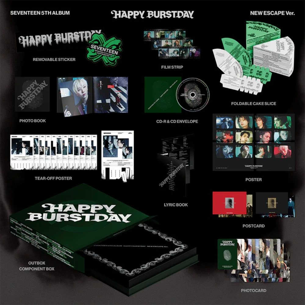 SEVENTEEN - 5TH ALBUM : HAPPY BURSTDAY (NEW ESCAPE VER.) (CD)