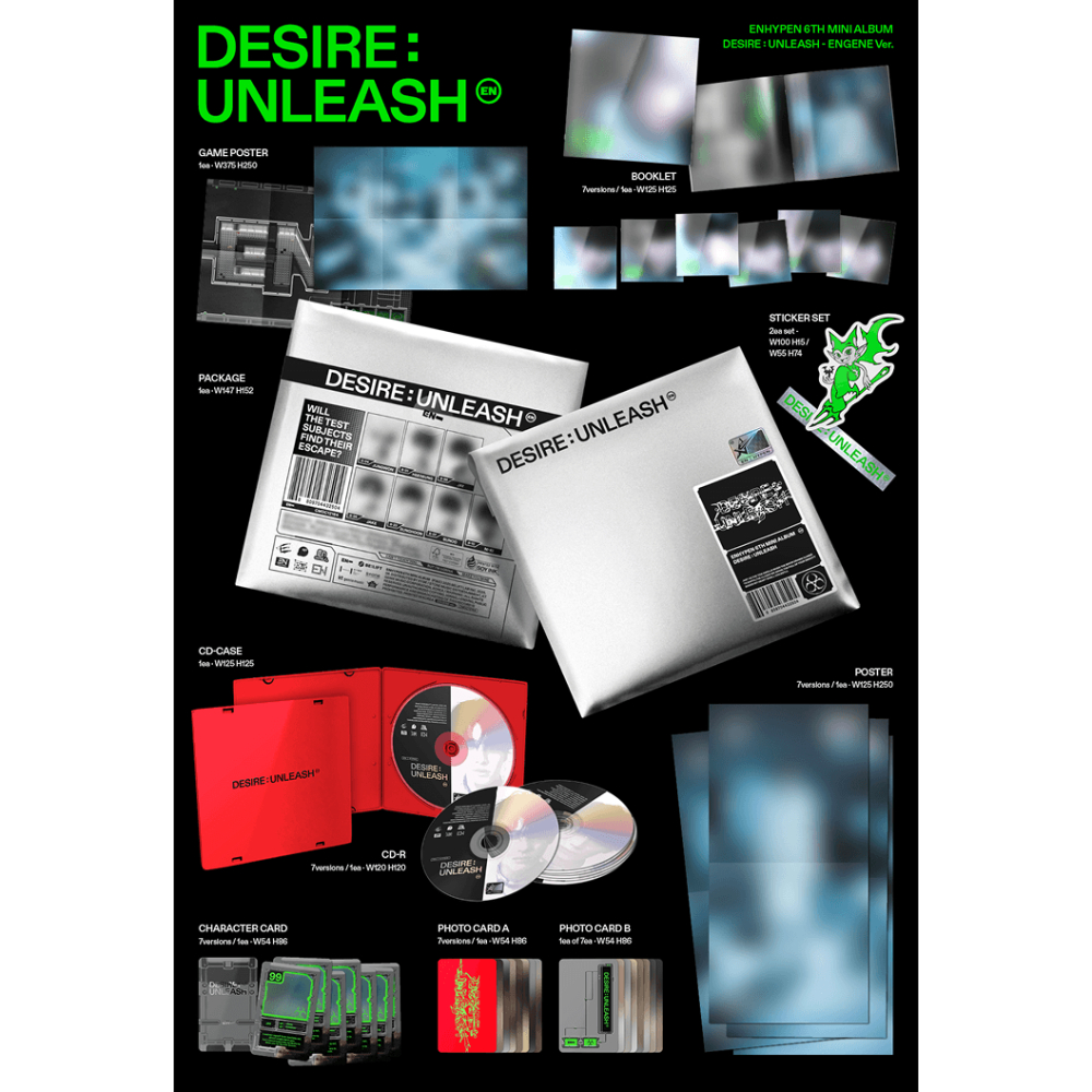 ENHYPEN - 6TH MINI ALBUM : DESIRE UNLEASH (ENGENE VER.) (CD)