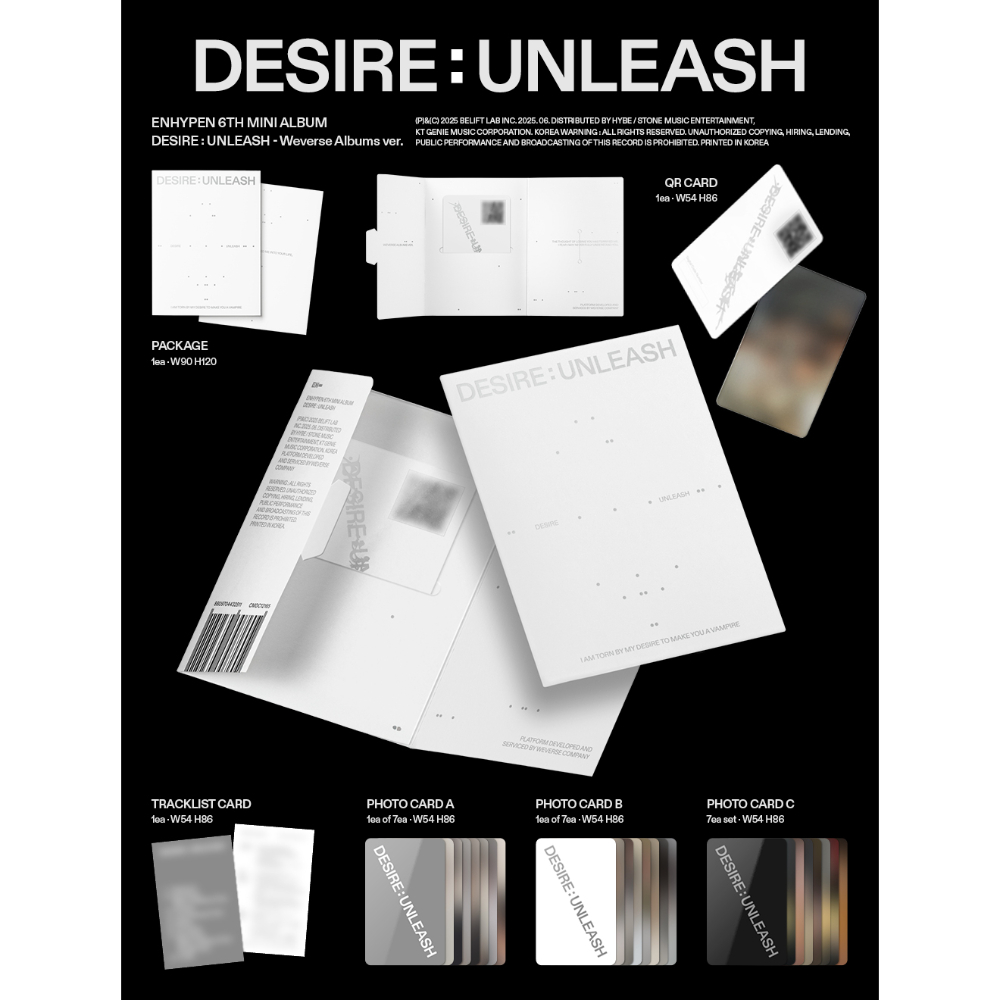 ENHYPEN - 6TH MINI ALBUM : DESIRE UNLEASH (WEVERSE VER.)