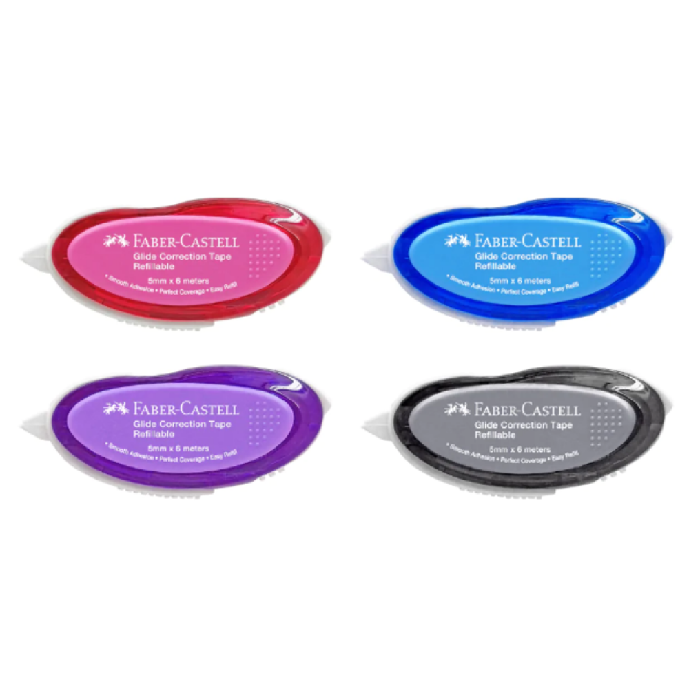 FABER CASTELL GLIDE CORREECTION TAPE WITH 6 REFILLS