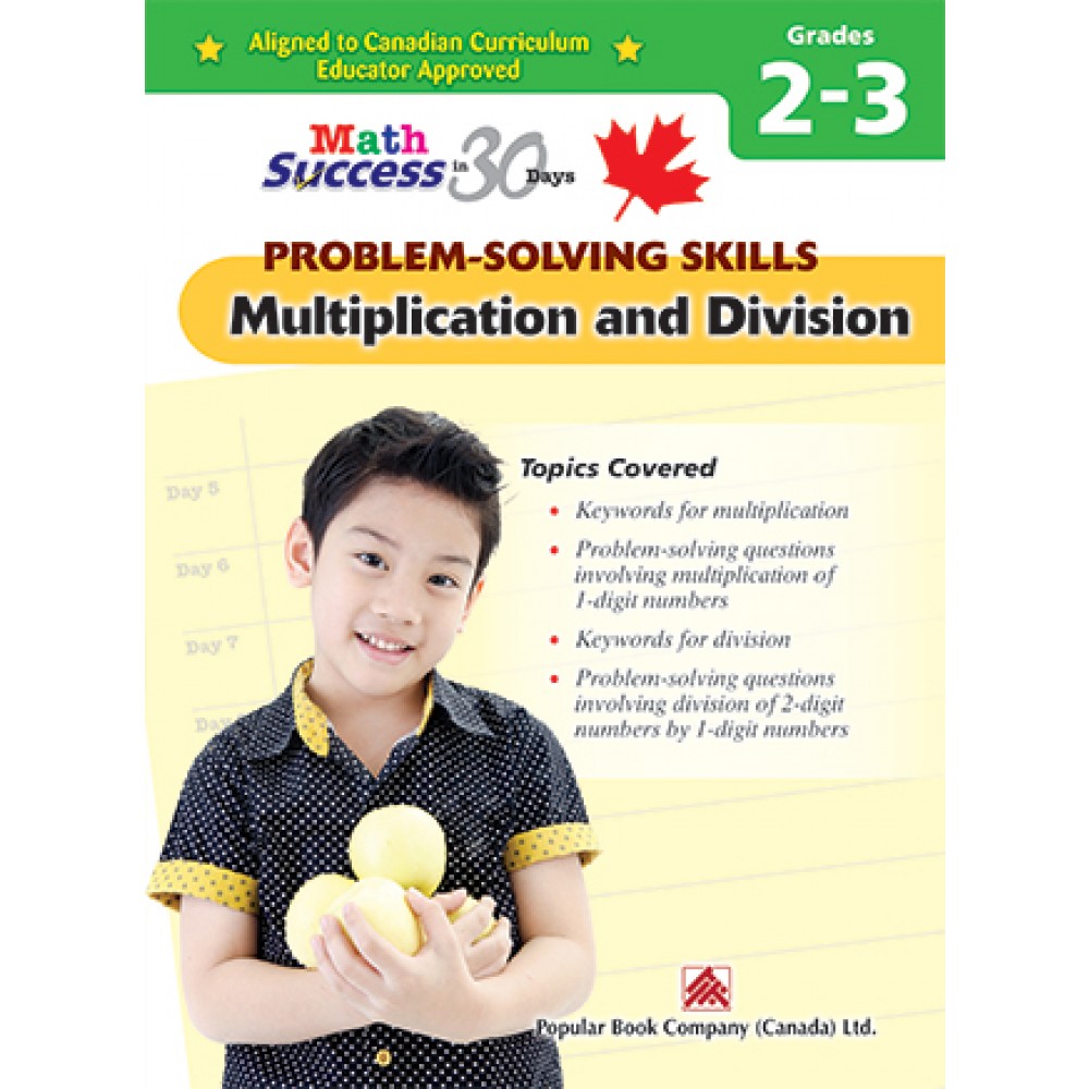 Grade 2 3 Math Success Problem Solving Skills Multiplication And Division
