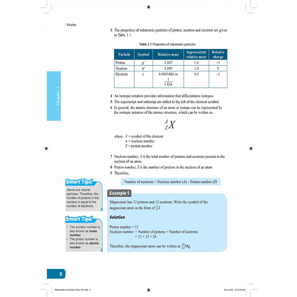 Semester 1 Matriculation Chemistry SK015