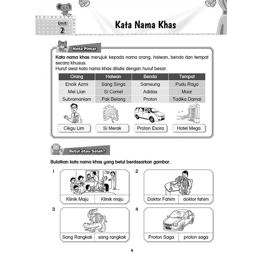 Tahun 1 Nota & Latihan Sistem Bahasa Bahasa Melayu