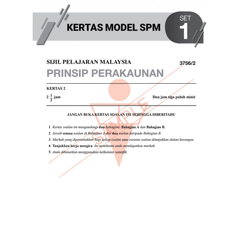 Kertas Model Top Score Prinsip Perakaunan