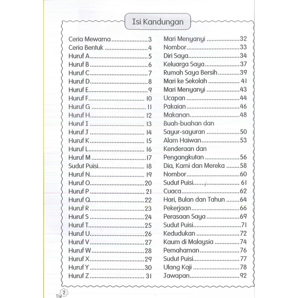 Prasekolah Siri Bintang Kecil Bahasa Melayu Buku 2